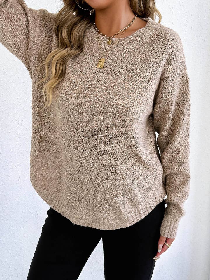 Round Hem Sweater for wholesale by Tickled Teal