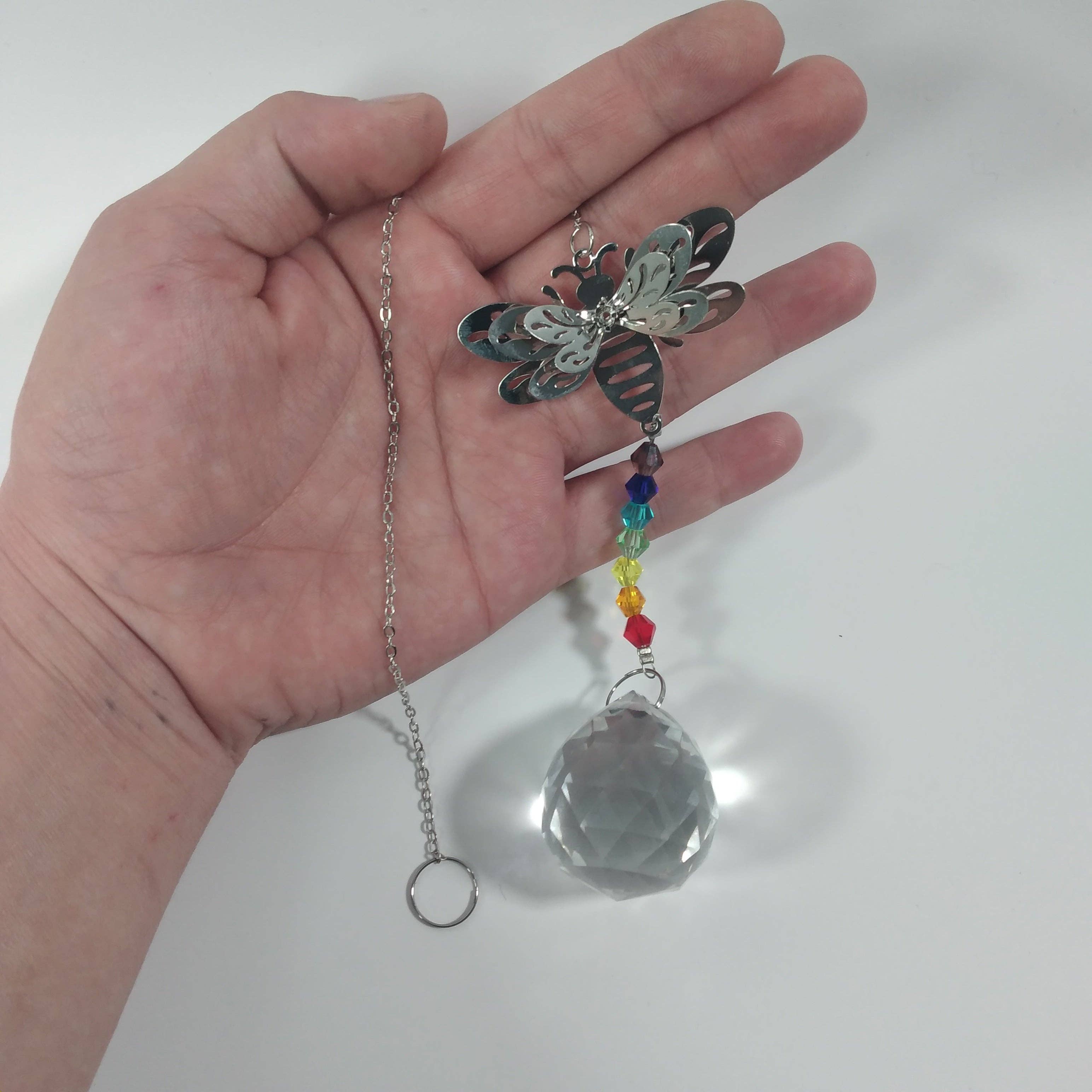 Keystone Crystals - Vente Attrape-soleil - Prismes suspendus à facettes et perles arc-en-ciel Suncatchers6