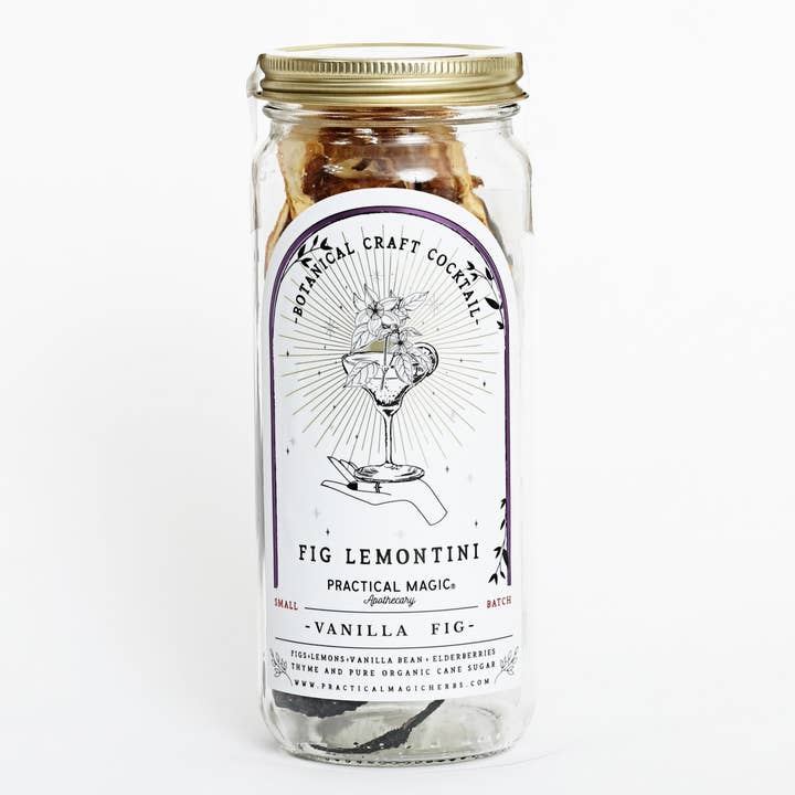 Practical Magic Apothecary & Craft Cocktails – wholesale DIY drink kit – Fig Lemontini Craft Cocktail Infusion Drink Kit -Glass Jar0