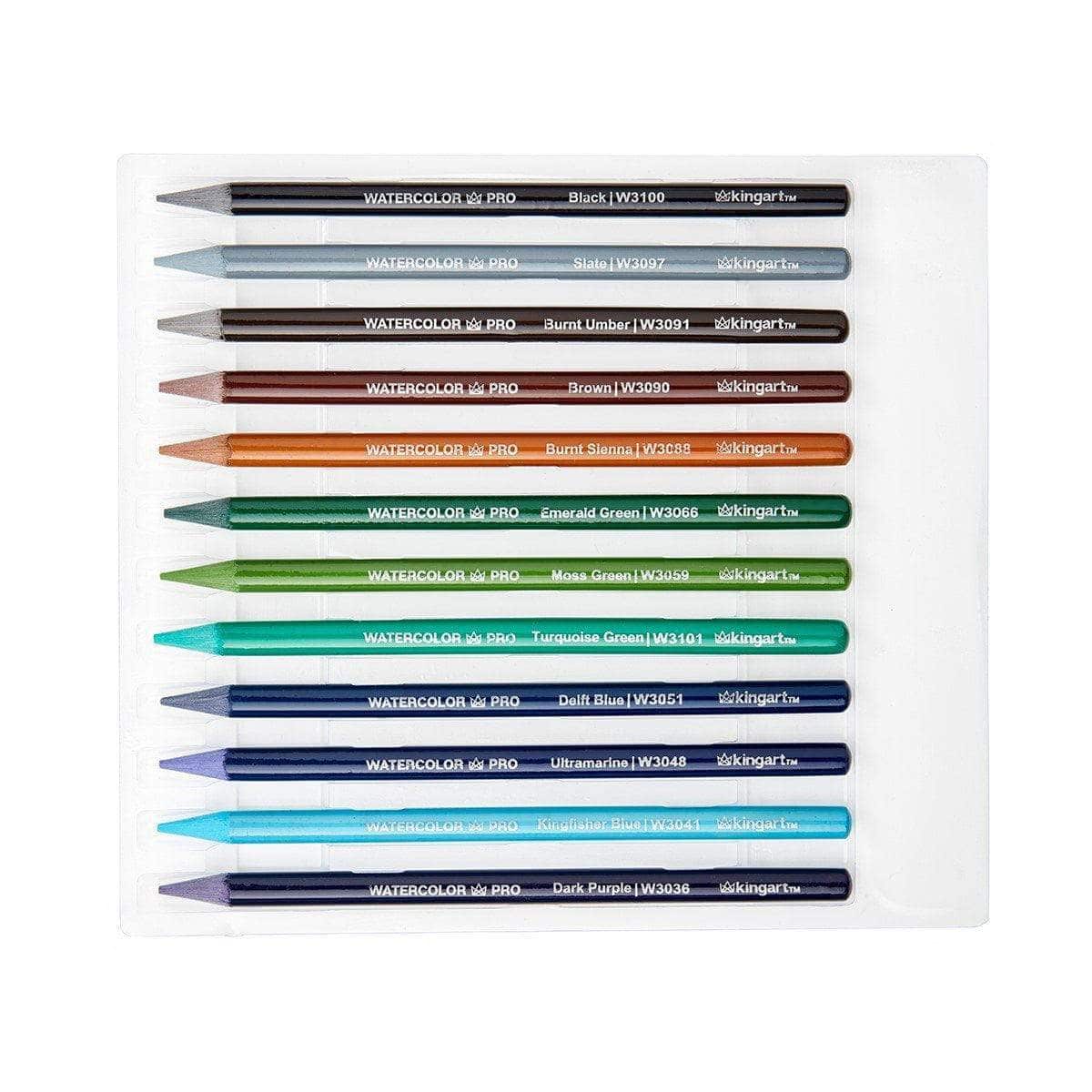 KINGART – wholesale Coloured pencil – Woodless Watercolor Pencils 24 Colors10