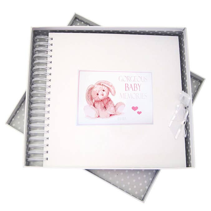 Baby Pink Bunny - Kaart- en geheugenboek (NBP10) voor wholesale door White Cotton Cards