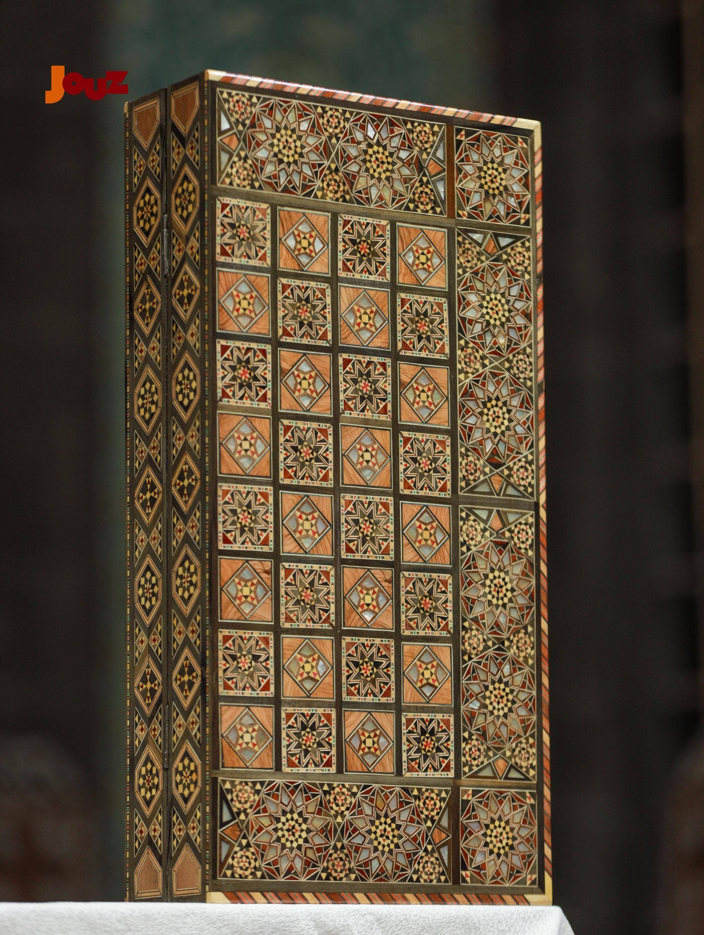 JOUZ - Wholesale Board Game - Luxury High-Quality Large Size Backgammon & Chess Set – Handcrafted Masterpiece, Premium Wood, Elegant Board Game, Gift for Gamers1