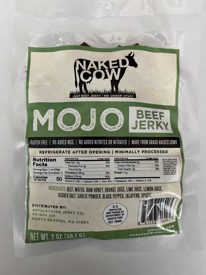 Naked Cow Mojo Beef Jerky, 2oz for wholesale by Naked Cow
