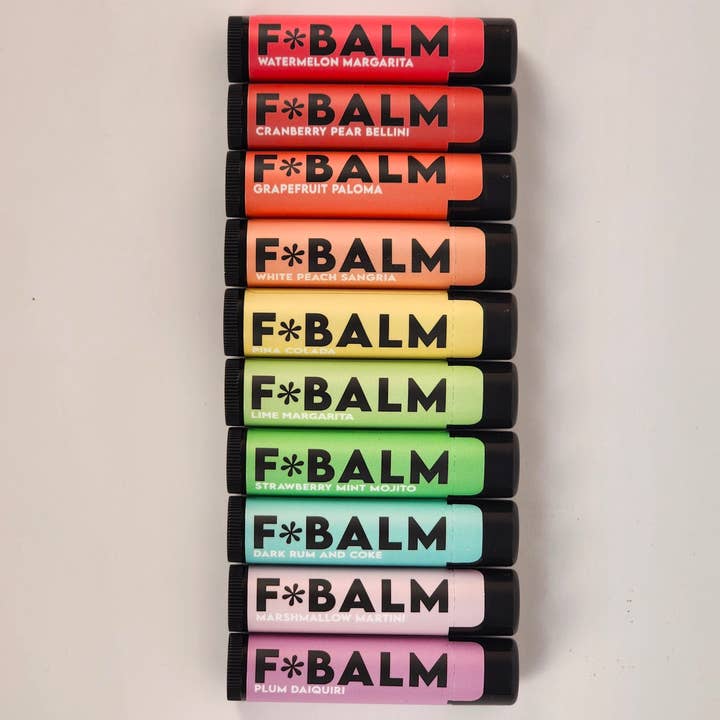 The F*Balm - Wholesale Lip Balm - COCKTAIL White Peach Sangria Moisturizing Flavoured Lip Balm