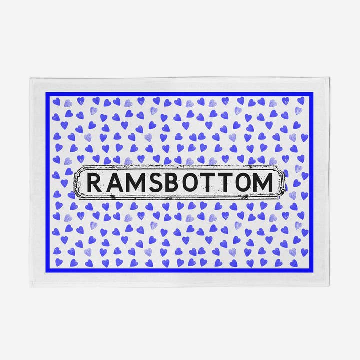 Blå hjärta kökshandduk för wholesale av tinned snail