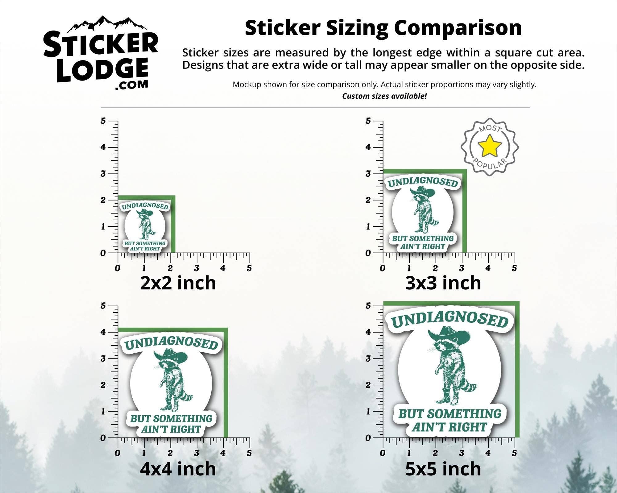 Sticker Lodge - Wholesale Phone & Laptop Stickers - Undiagnosed But Something Ain't Right Vinyl Sticker3