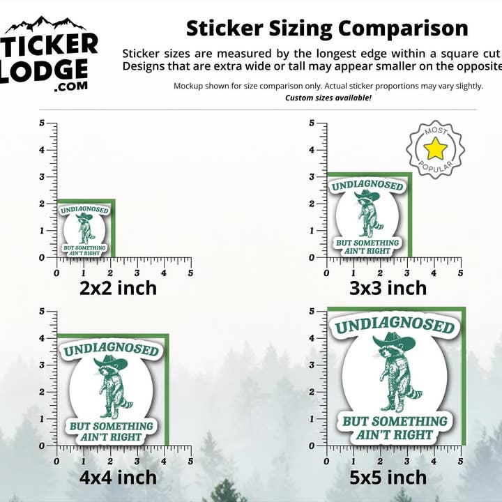 Sticker Lodge - Wholesale Phone & Laptop Stickers - Undiagnosed But Something Ain't Right Vinyl Sticker3