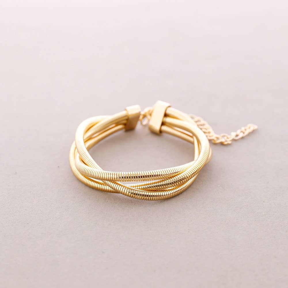 Sonata - Wholesale Snap Jewelry - Triple Wire Metal Bracelet