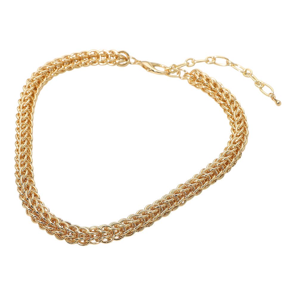 Sensibling Corp. - Wholesale Link & Chain Necklace - Thick Braided Metal Chain Necklace1