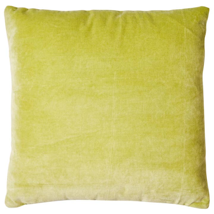 Kissen aus gelbem Samt und Baumwolle für den Großhandel von Novità Home