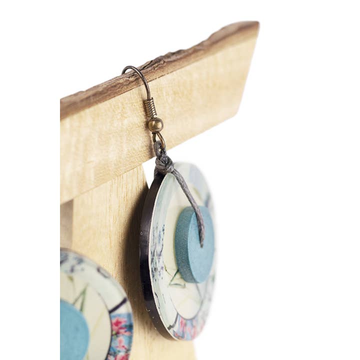 NOA ECCO - Wholesale Dangle Earrings - AKINA earrings with reproduction of Koson and Perry