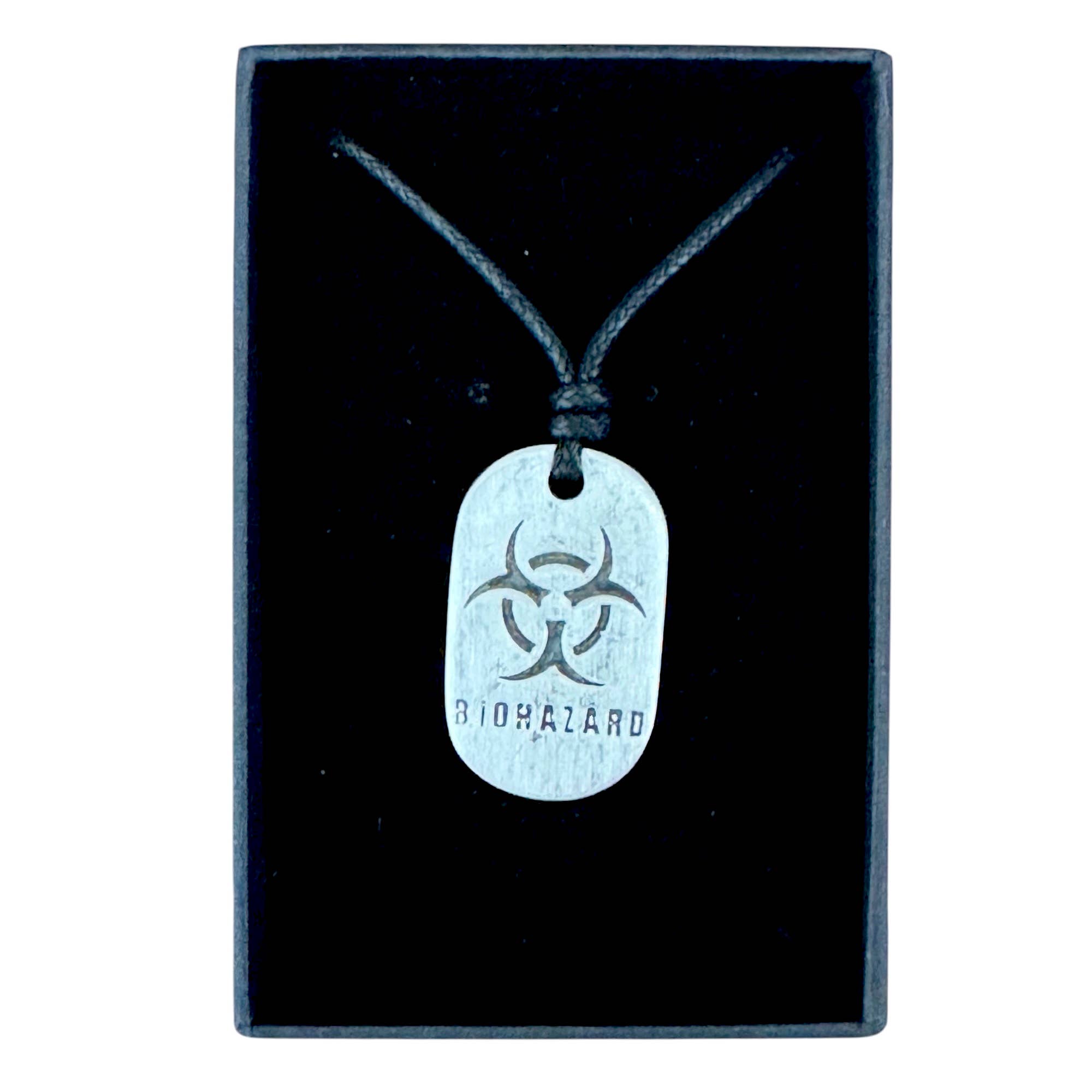 Myth & Magik - Silver Jewellery Cavern Wholesale - Wholesale Pendant/Charm Necklace - Biohazard Street Gear Gothic Punk Pewter Necklace (USA-DDP)1