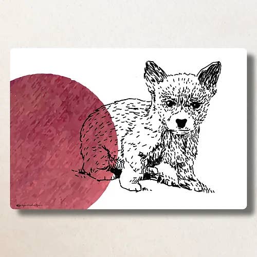 Tovaglietta XL Bear Pink per la vendita all'ingrosso da parte di Bijzondere Kaartjes