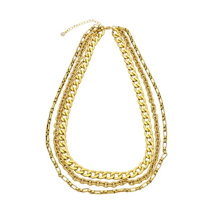 Chic Stacked Layered Statement NC-SJ0365 for wholesale by Simply Jewels