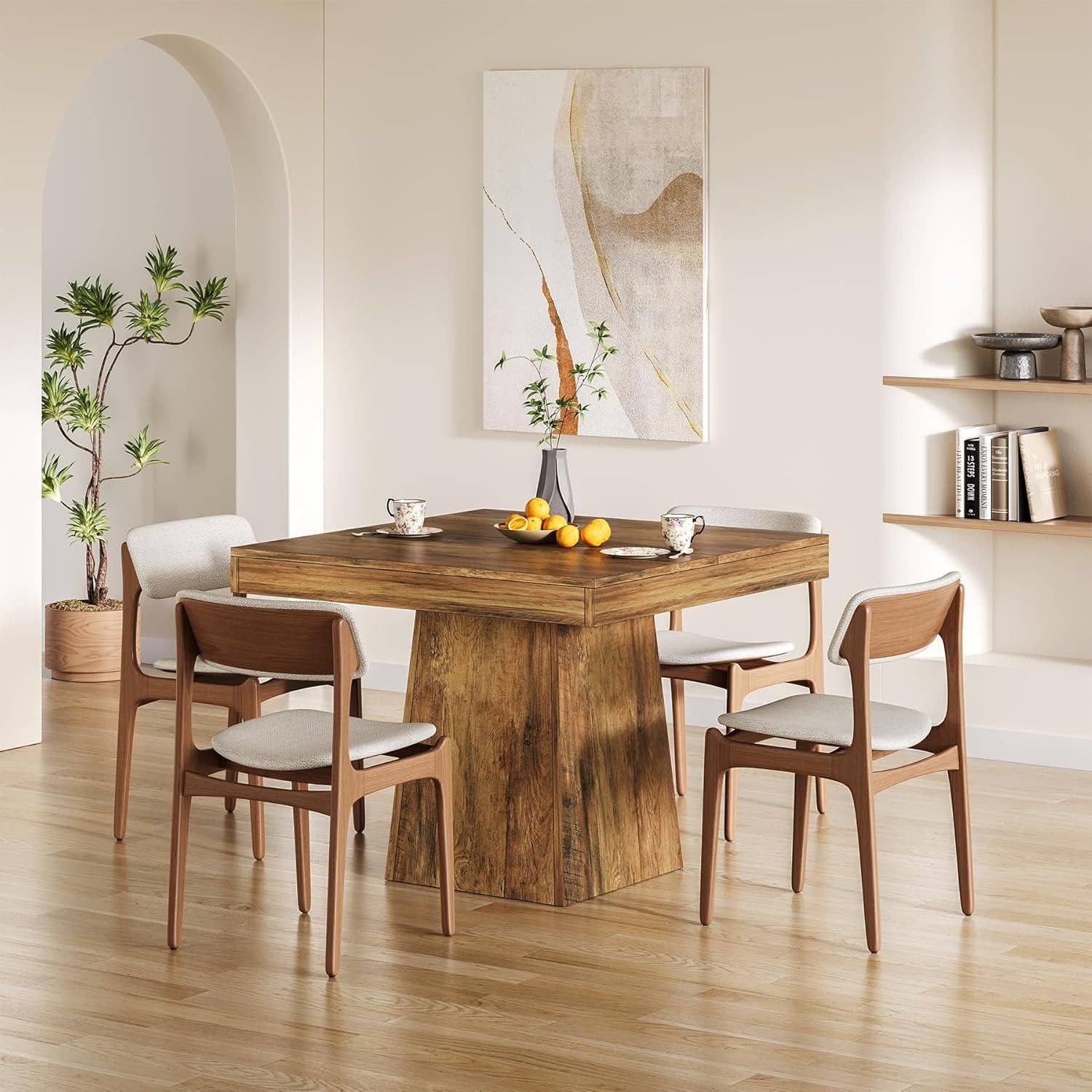 Walnut 31 5 Inch Farmhouse Dining Table For Small Spaces for wholesale on Faire4