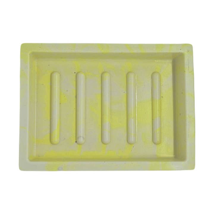 Rektangulär Jesmonite marmor tvålfat - Gul för wholesale av Bubbles Bath 'n Body