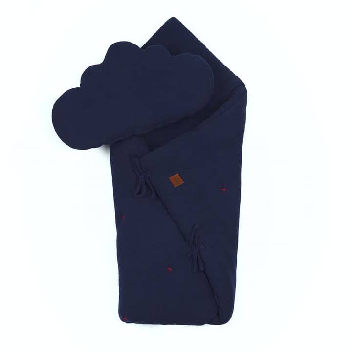 Edredón de muselina bio con almohada, plancha para cuernos de bebé para venta al por mayor de Hi Little One