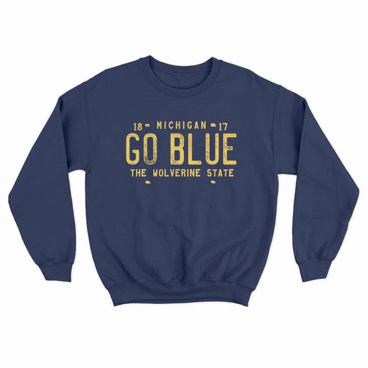 Go Blue - Unisex Crewneck Sweatshirt for wholesale by Live Love Michigan