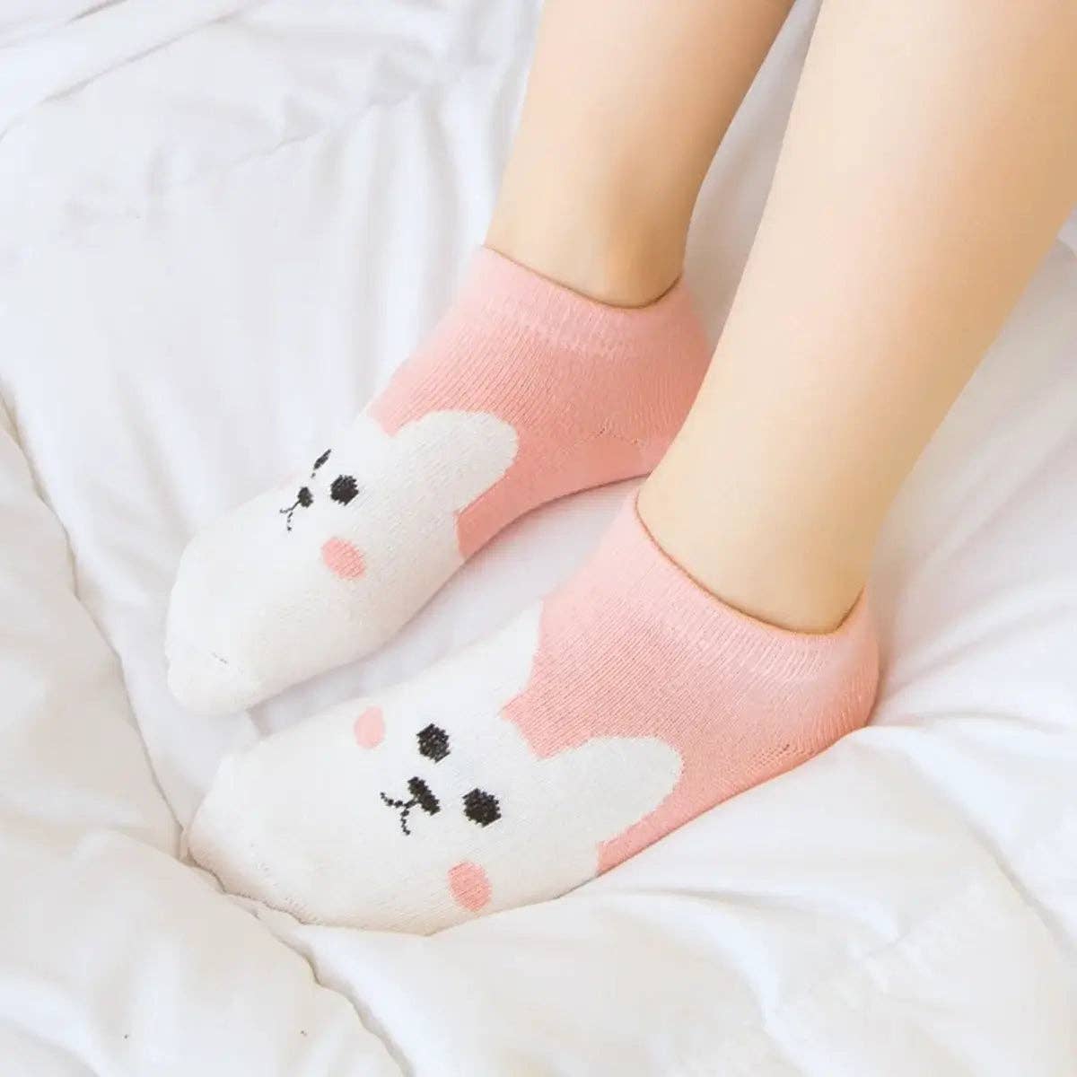 multicolorido Conjunto de 5 Meias Cabeças de Animais I Bebé e Criança para venda a revendedores na Faire3