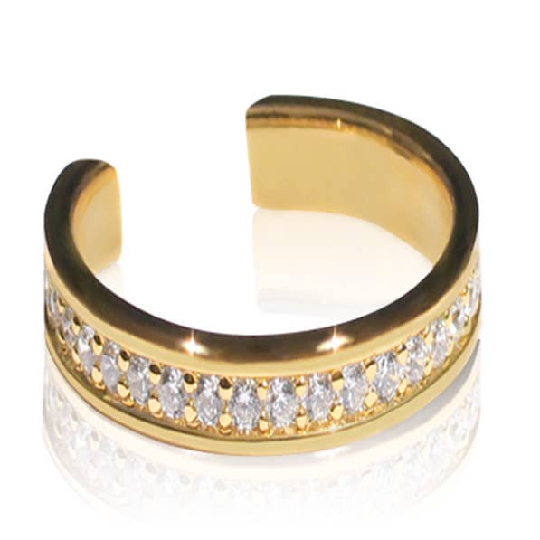 Parallelle oormanchet Pave voor wholesale door Cristina Ramella Jewelry