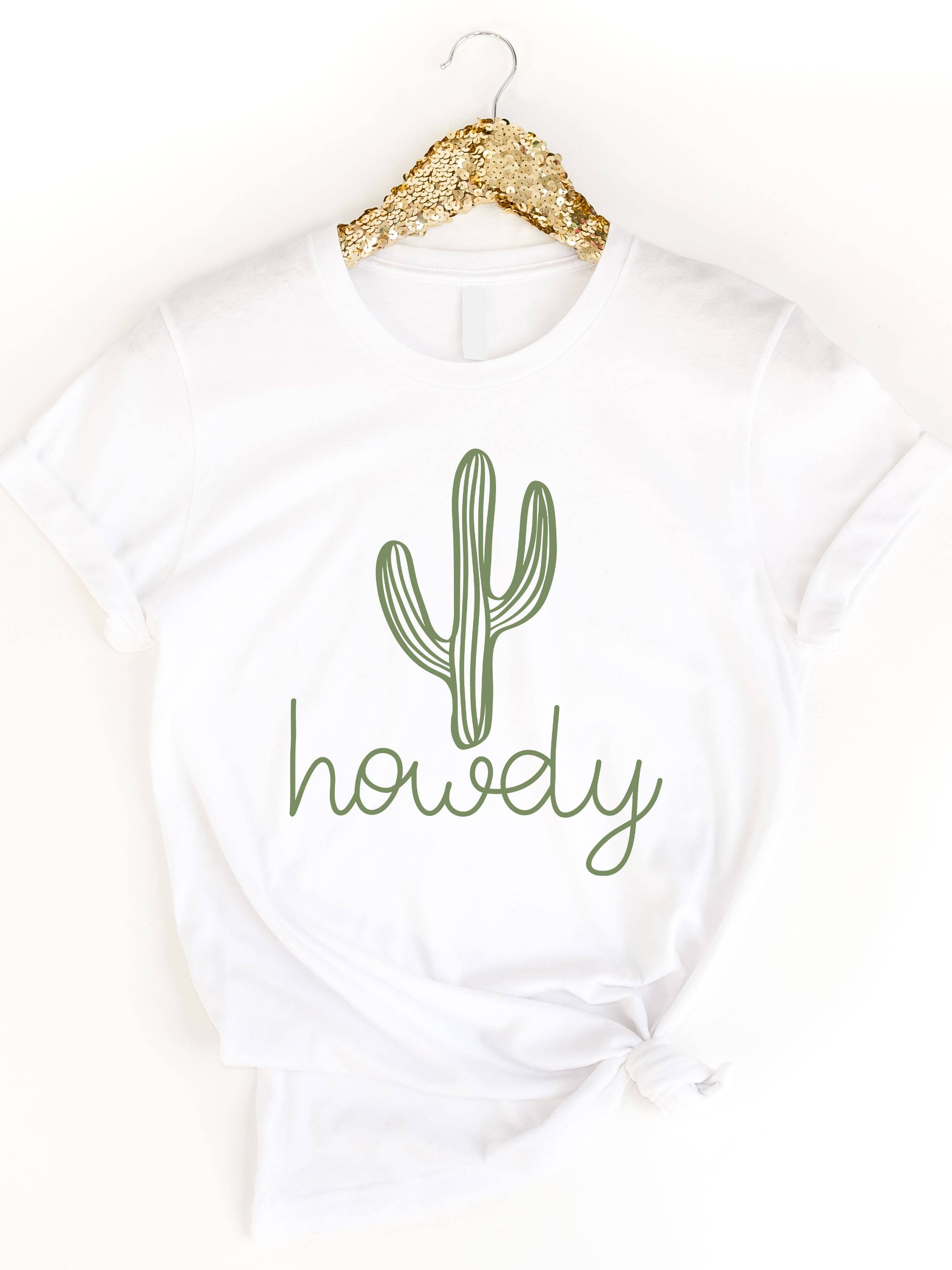 Tickled Teal - Wholesale T-Shirt (Graphic) - Women's - Howdy Cactus Graphic Tee3