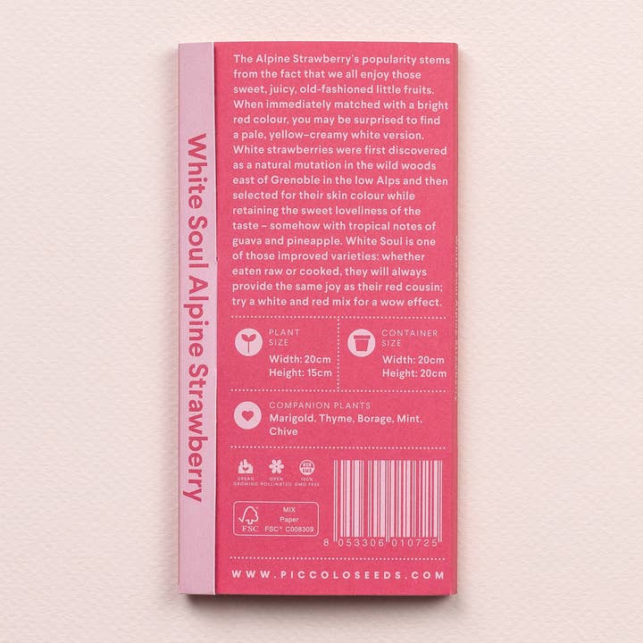 Piccolo Seeds - Wholesale Plant Seeds - Alpine Strawberry White Soul2