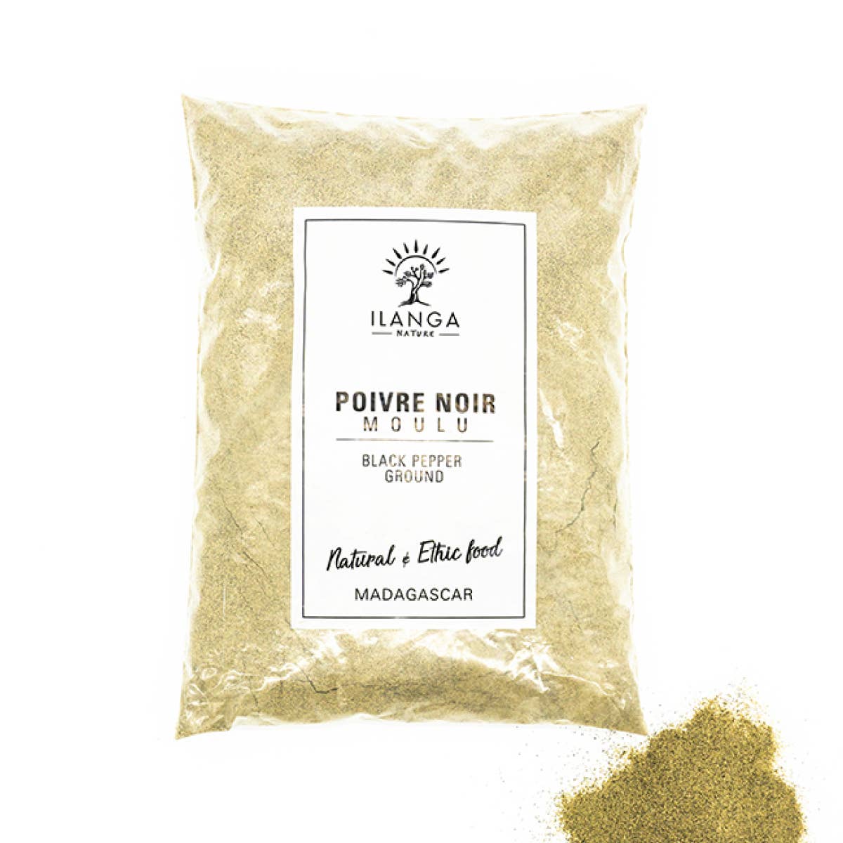 Ilanga Nature - Vente Poivre/grains de poivre - Poivre Noir Moulu 1kg0