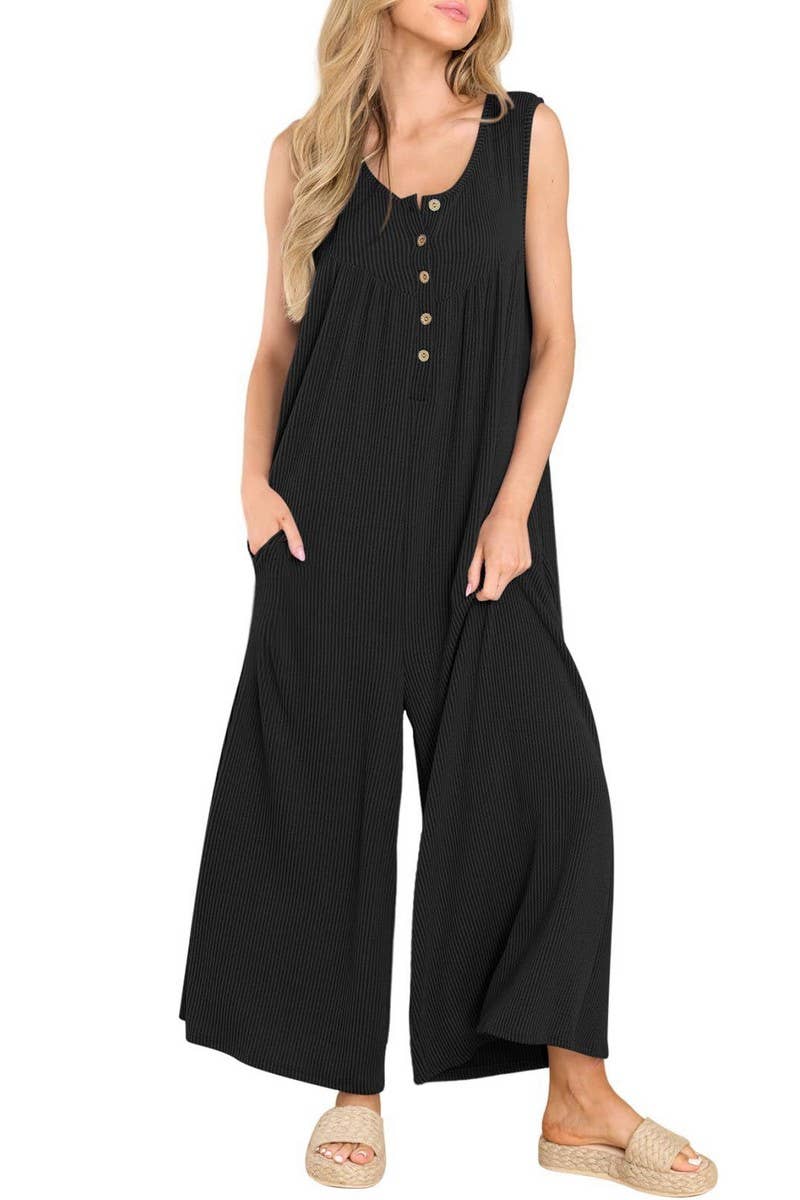 NINEXIS - Wholesale Jumpsuit - Women's - CWSJS0720_SOLID COLOR CASUAL LOOSE POCKET JUMPSUIT11