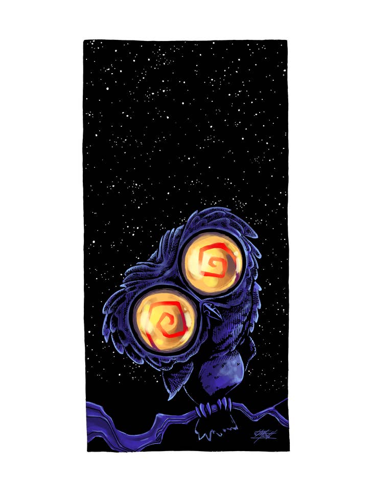 Klistermärke: Hypno-Owl - Fantasy 4 ”Vinyl Vattentät för wholesale av Indi Martin Art