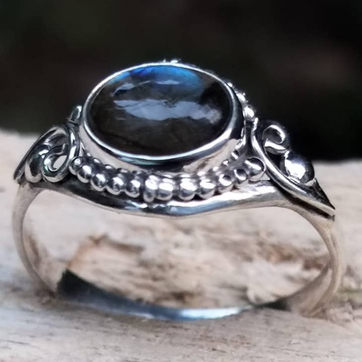 SILVER CAVE - Wholesale Single Stone/Solitaire Ring - Pack of 9 Pieces 925 Sterling Silver Rings With Gemstones9