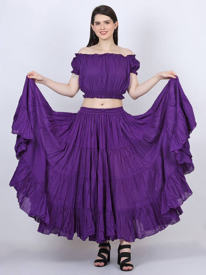 Wevez - Wholesale Skirt - Women's - American Tribal Style 25 Yards Cotton Renaissance skirt32