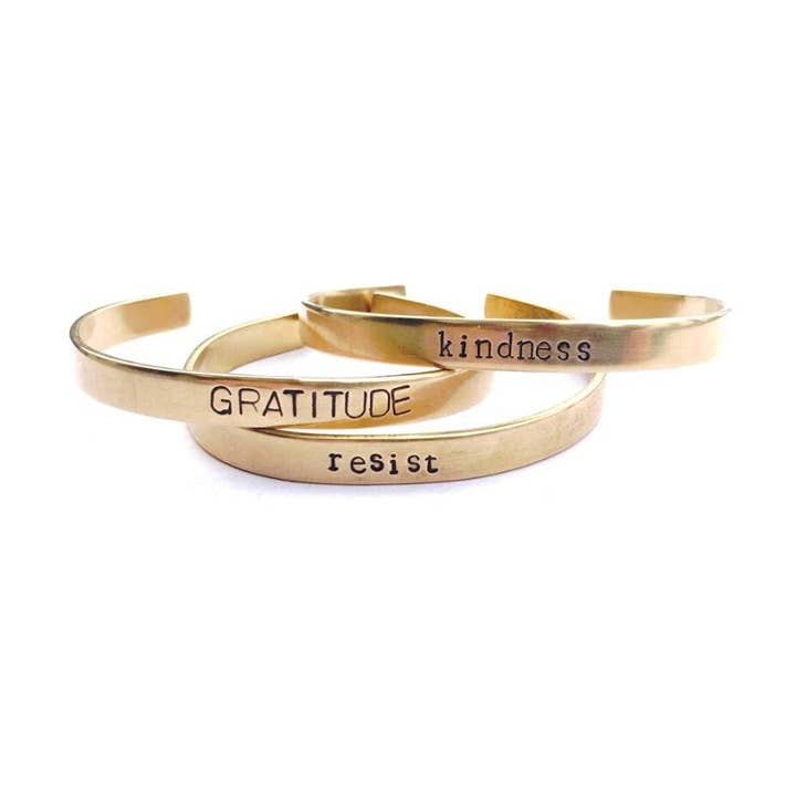 Bella Vita Jewelry - Wholesale Cuff Bracelet - Hand Stamped Mantra Cuff Bracelet | Copper Cuff