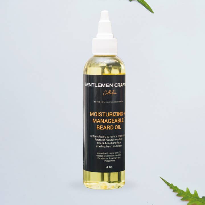 Huile à barbe hydratante et facile à coiffer pour la vente par The Human of Color Haircare