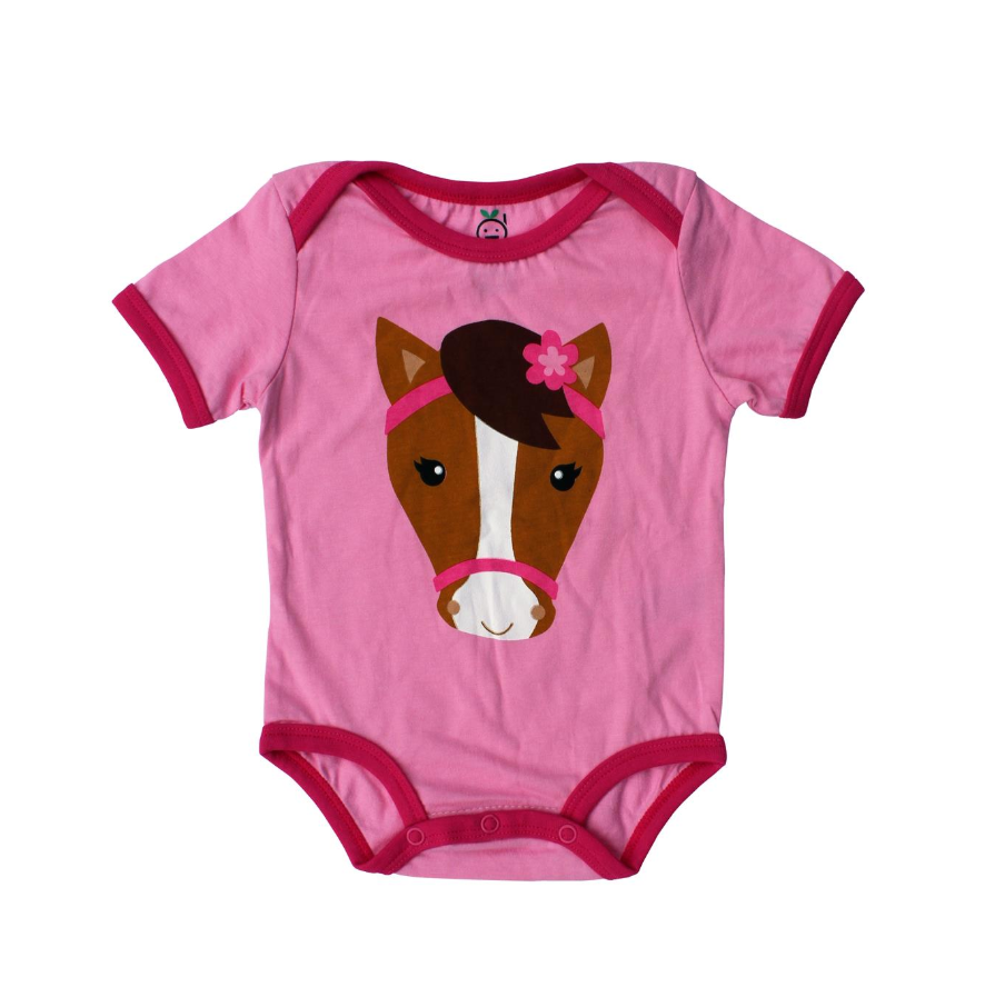 Doodle Pants – wholesale Bodysuit (non-footed) – Baby – Pink Horse Baby Western Bodysuit8