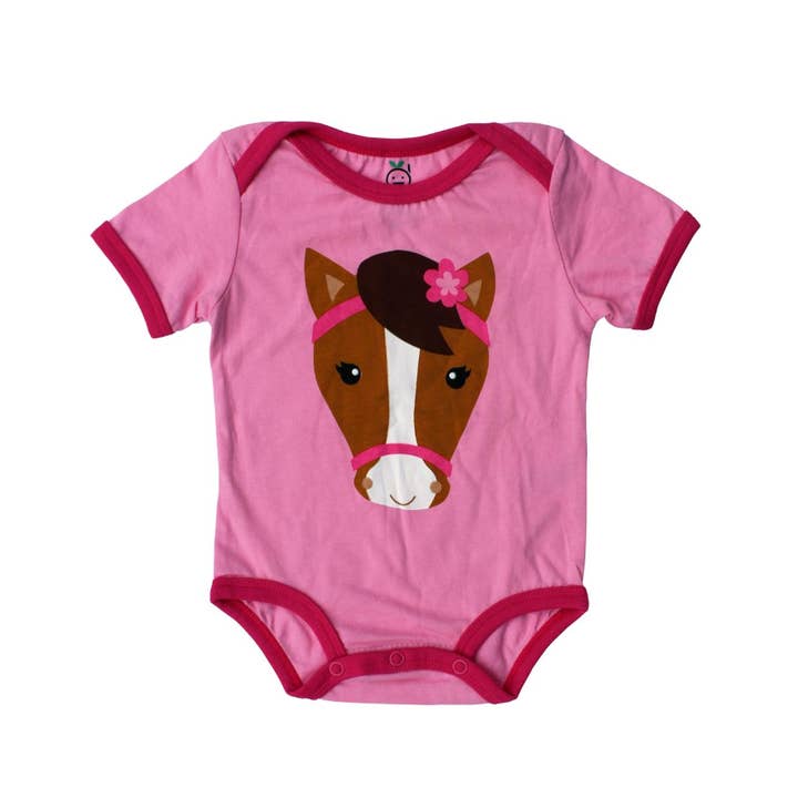 Doodle Pants – wholesale Bodysuit (non-footed) – Baby – Pink Horse Baby Western Bodysuit8