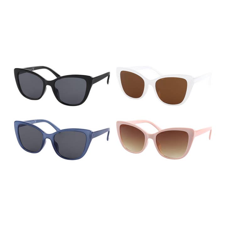 Fashion Sunglasses Value Color Assorted Ladies Cat Eye for wholesale by Shark Eyes, Inc