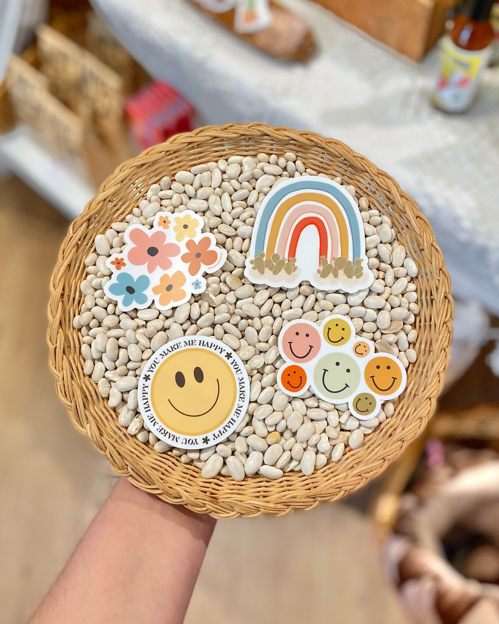 Creative Kind – Adesivo por atacado – Autocolante Único de Cacto – Autocolante Vinil Arco-íris de Figueira-da-Índia1