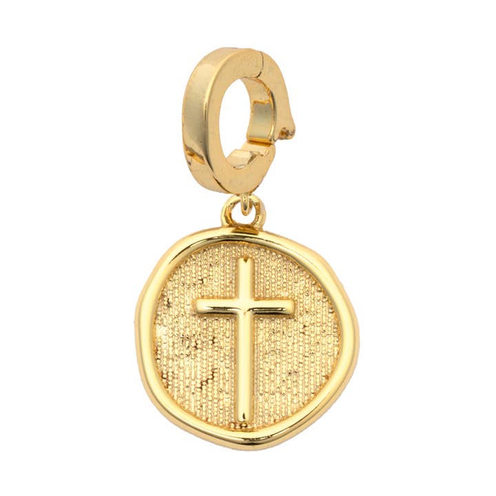 gold coin cross charm for wholesale by Cool and Interesting
