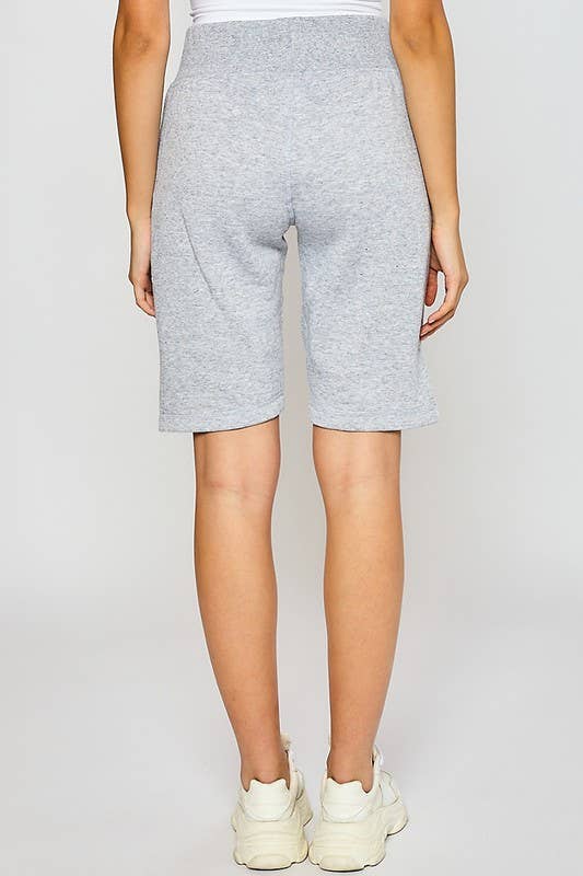 Vanilla Monkey - Wholesale Shorts - Women's - Basic Fleece Bermuda Shorts With Slit8