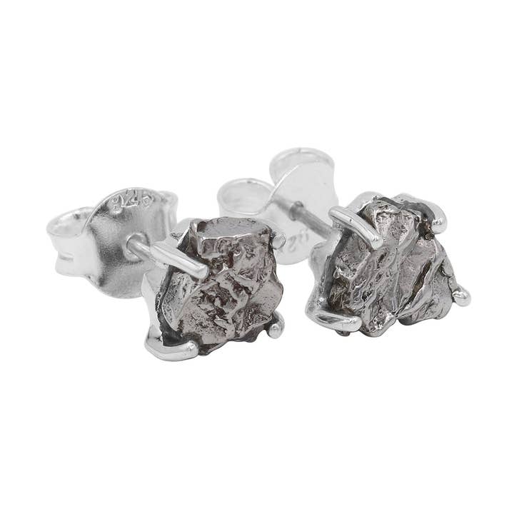 Jay Jools - Wholesale Stud/Post Earrings - Meteorite Stud Earrings: 925 Silver Unique Space Jewelry0