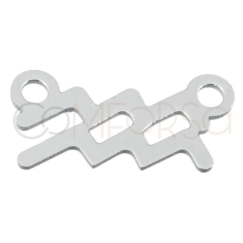 COM FORSA SL - Wholesale Individual Charm/Pendant - Gold-Plated Sterling Silver 925 Aquarium Silhouette Pendant0