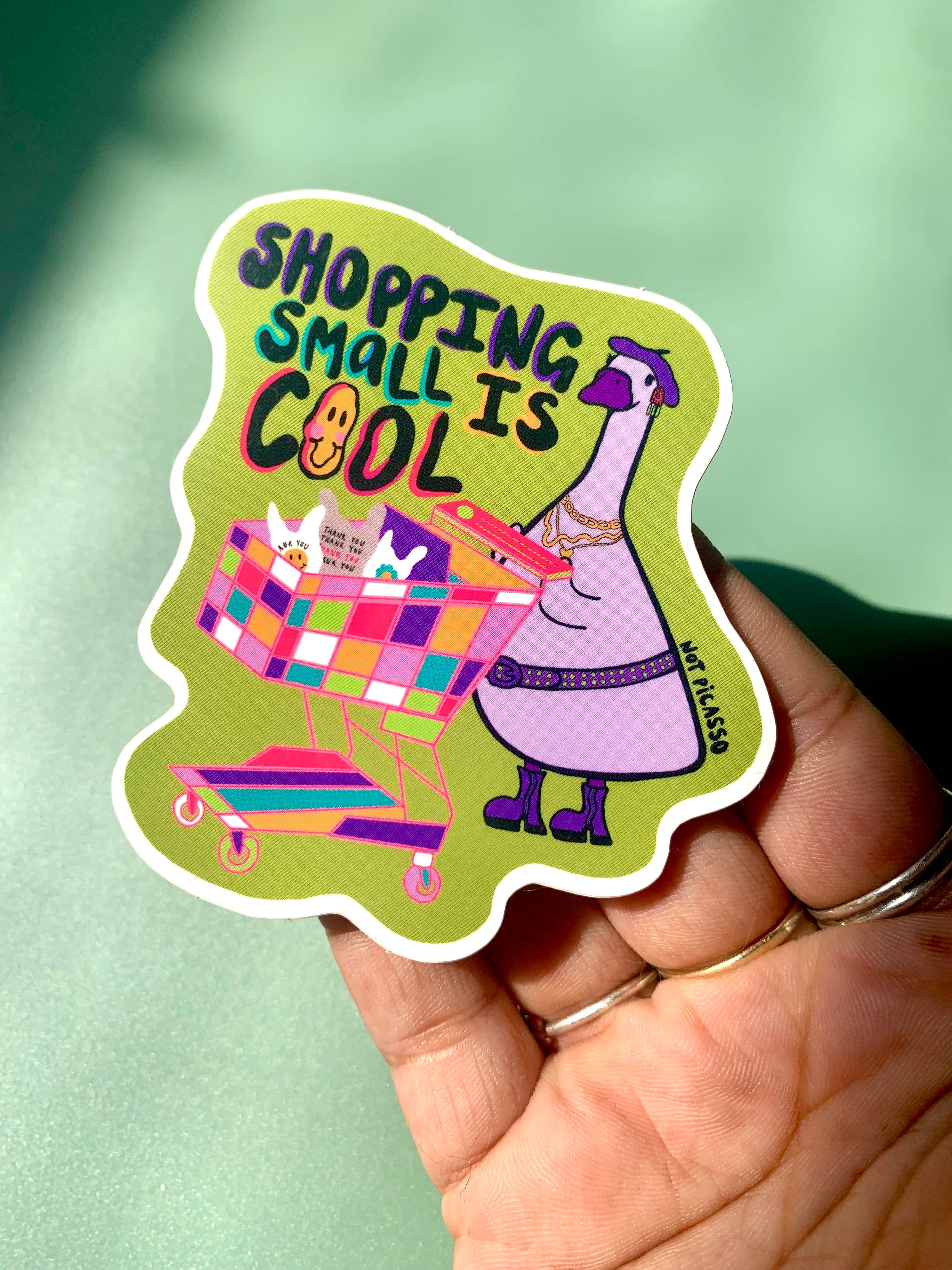Not Picasso - Wholesale Sticker - Shopping Small Is Cool Sticker1