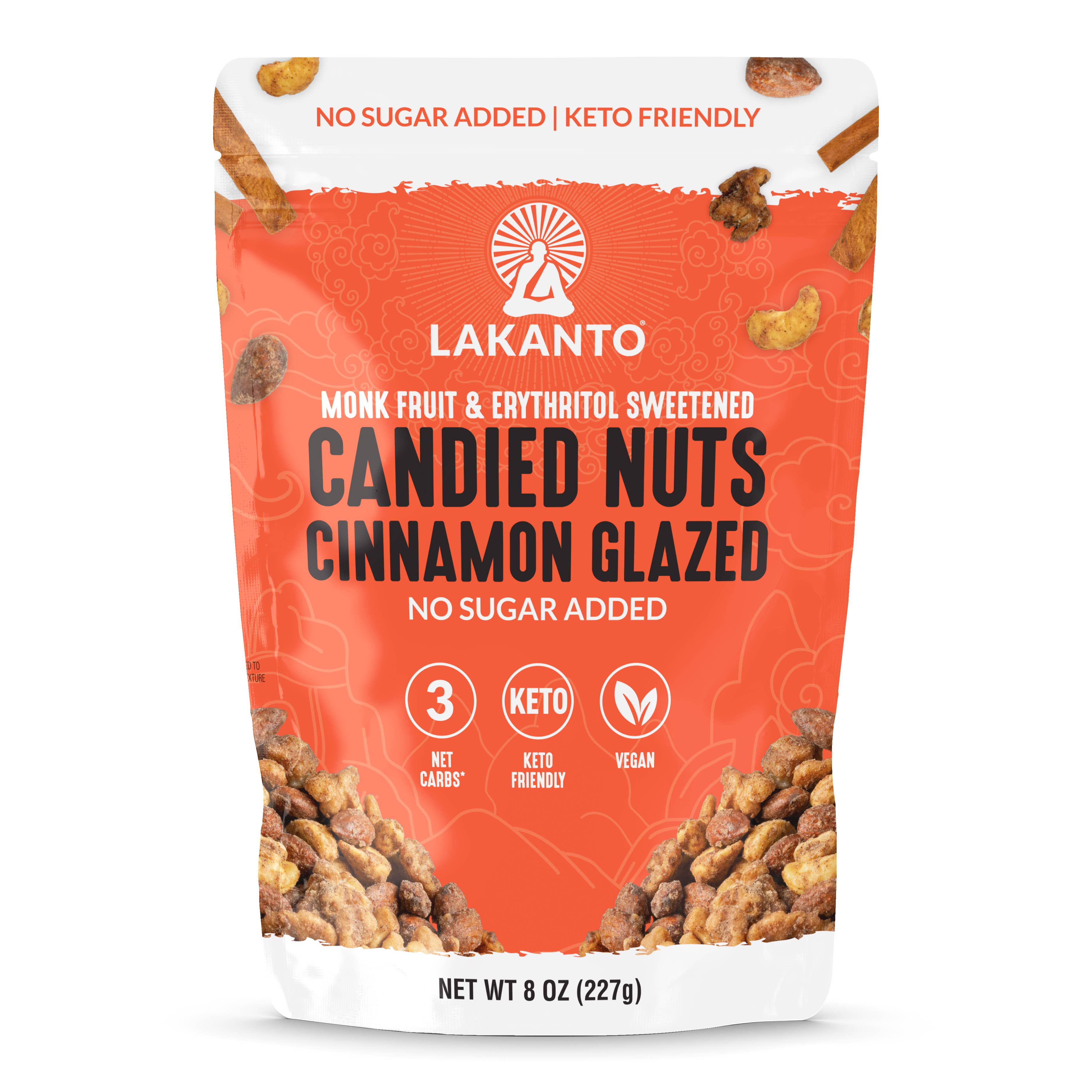 Lakanto - Wholesale Nuts - Lakanto Candied Nuts - Cinnamon Glazed - No Sugar Added0