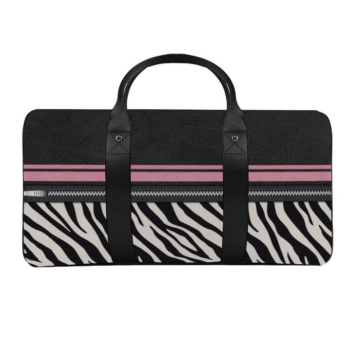 Breathe Easy Infusion LLC - Wholesale Weekender Bag - Women's - Zebra Print Large Travel Luggage Gym Bags Duffel Tote Bags4