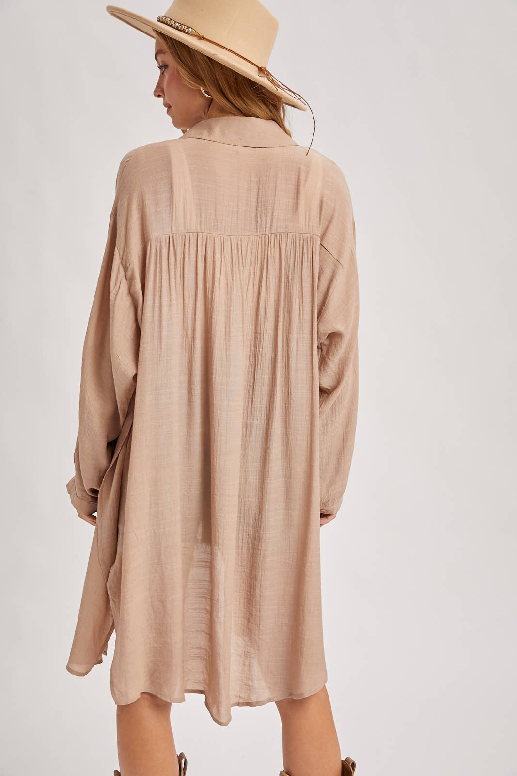 Bluivy - Wholesale Button Down Shirt - Women's - BUTTON-UP VENTED LONGLINE SHIRT26