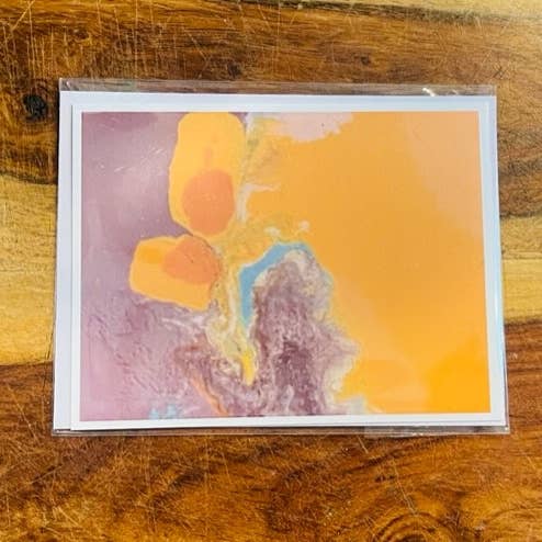 Carte-note abstraite - Asst-1-Yellow pour la vente par Red Canvas Gallery