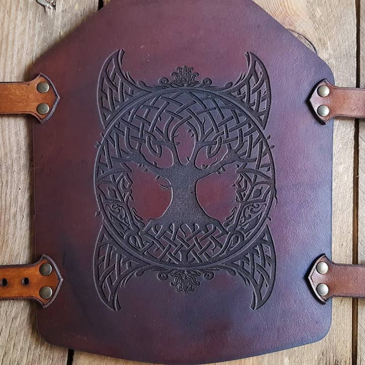 Outcast Props - Vente Déguisement – unisexe - Brassard en cuir viking Yggdrasil7