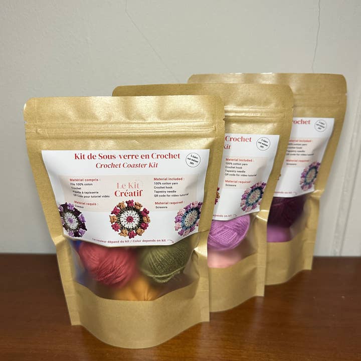 Le Kit Créatif - Wholesale DIY Craft Kit - DIY Crochet Coaster Kit5