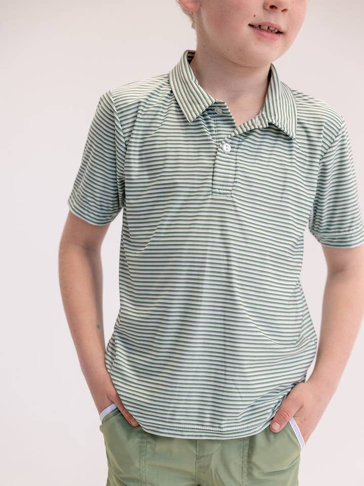 Atletisk pikétröja i fransk rand. för wholesale av Sun House Children's