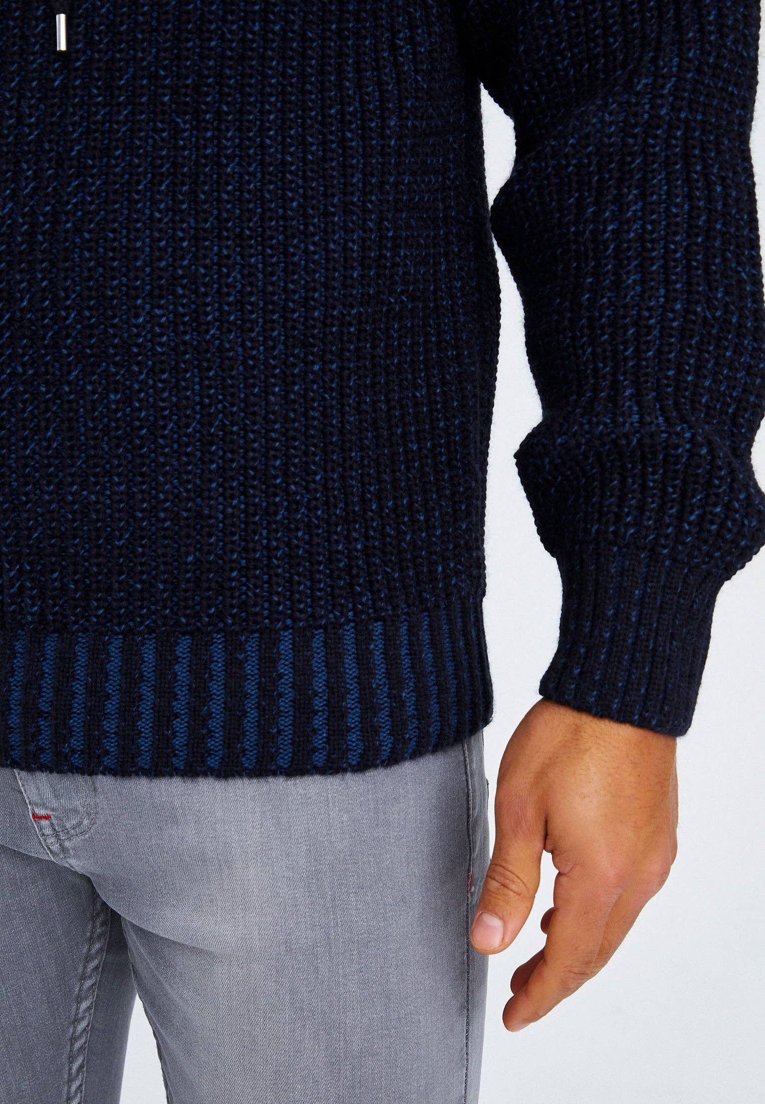 Leif Nelson GmbH - Wholesale Knit Sweater - Men's - Men's Knit Sweater Chunky Knit Shawl Collar LN-52353